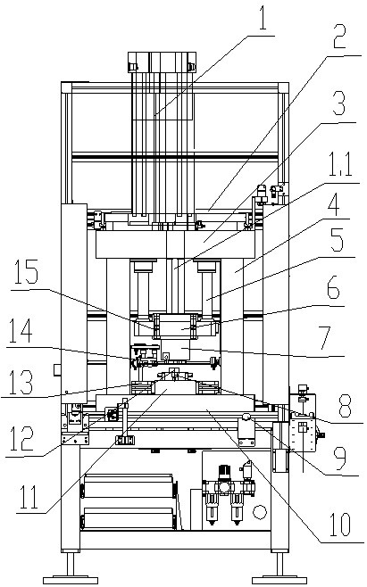 Special riveting point device for fork pocket joint