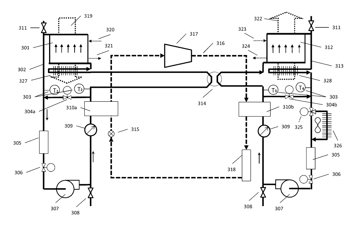 Desiccant air conditioning systems with conditioner and regenerator heat transfer fluid loops