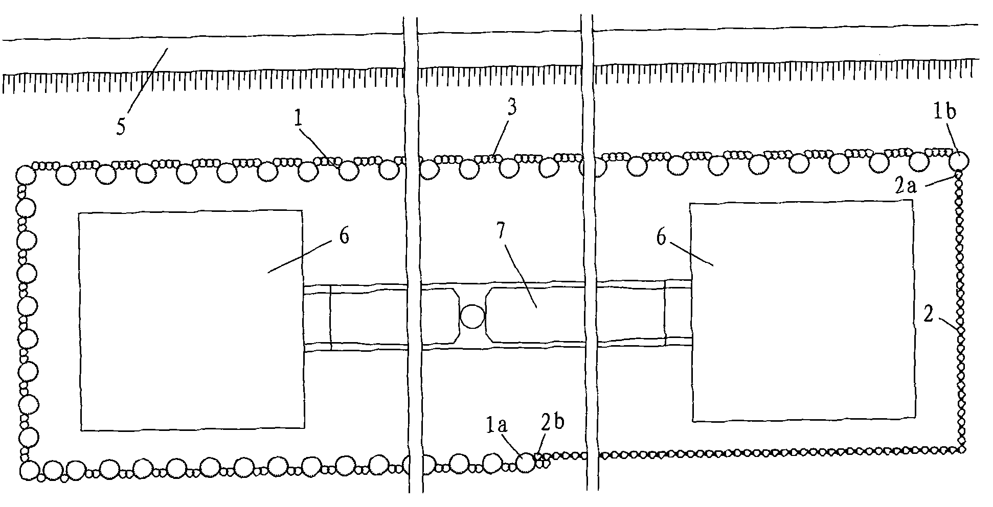 Combined cofferdam under complex geological condition and construction method thereof