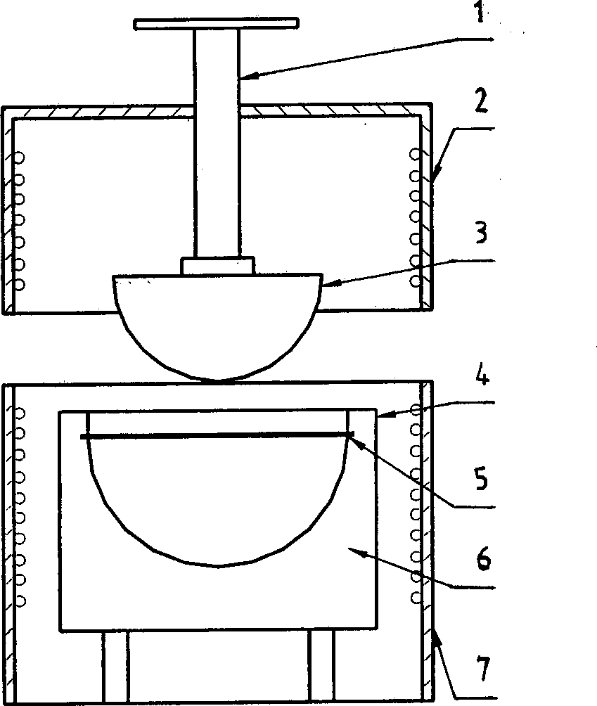 Titanium alloy spherical shell superplastic shaping method