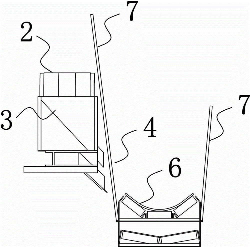 Construction waste slag removing system and method for open type heading machine