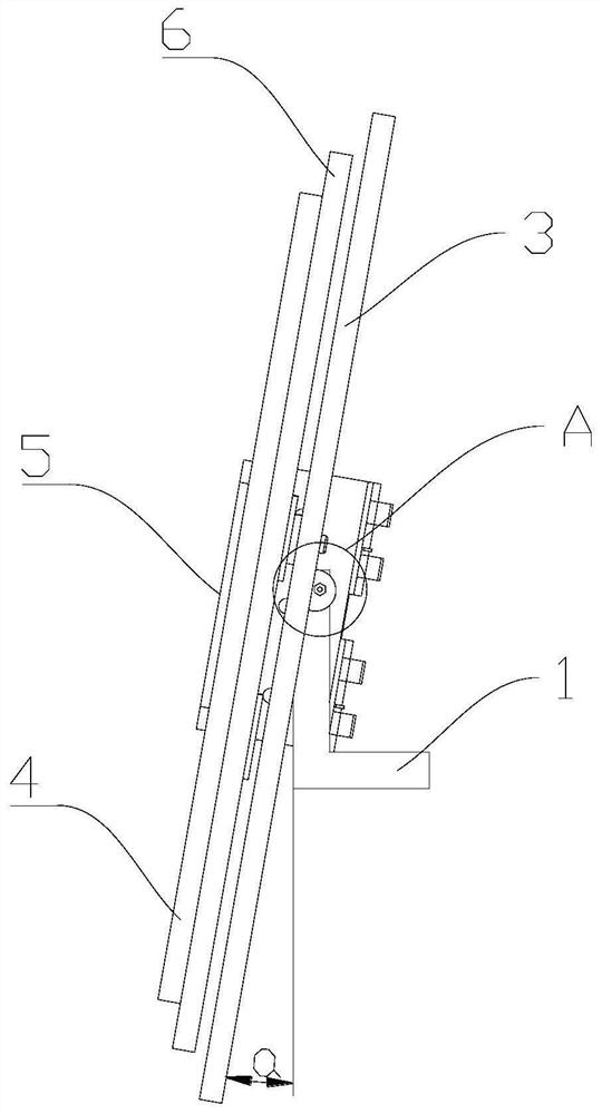 Inclined tape film conveying device