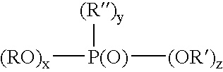 Process for applying organophosphorus-based layers on substrates