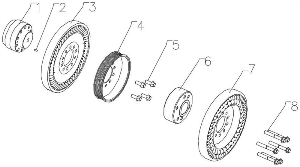 Two-stage torsional vibration damper of engine