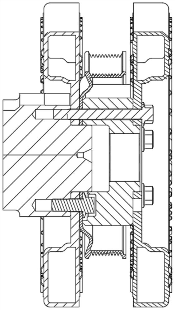 Two-stage torsional vibration damper of engine