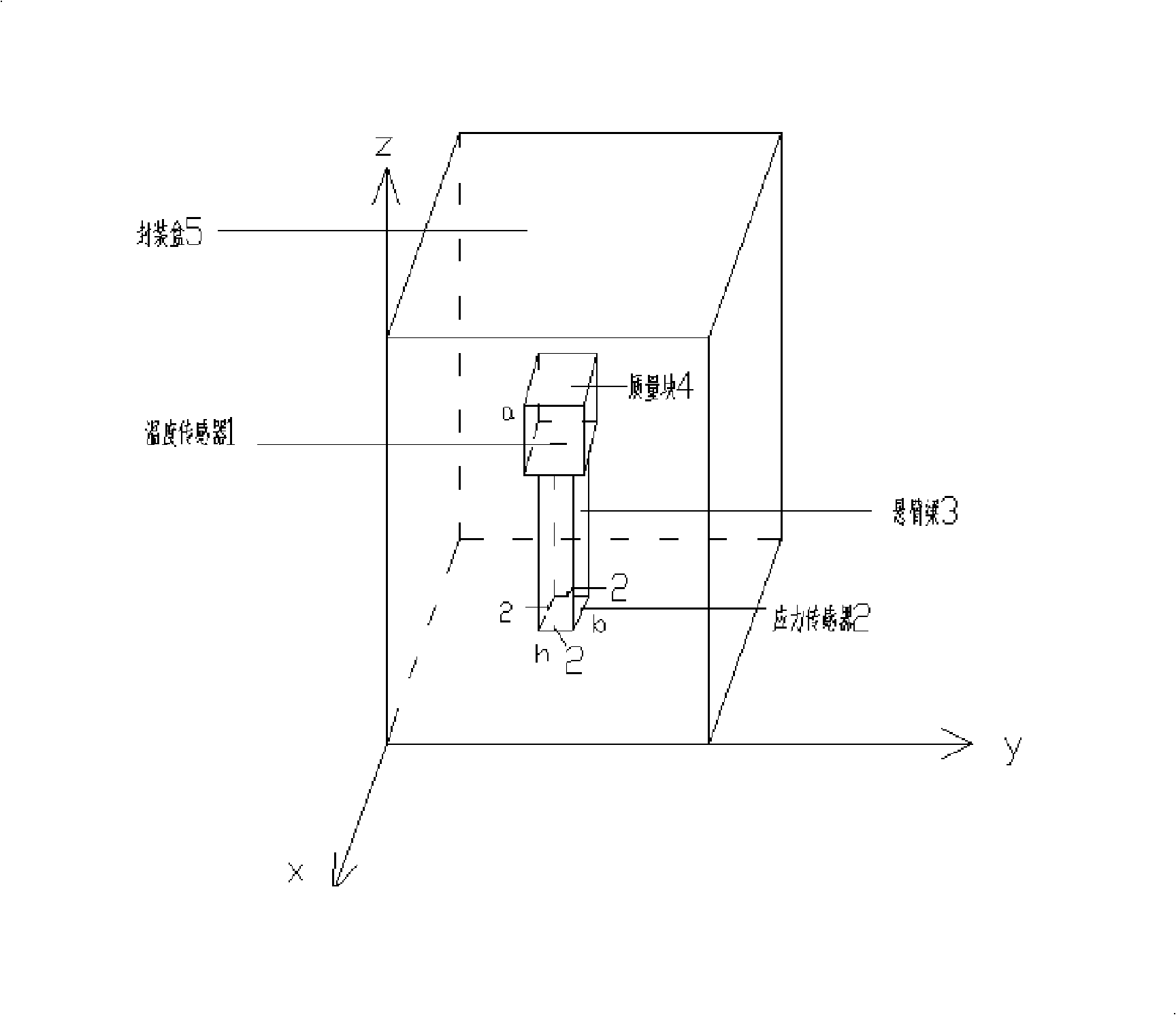 Fiber grating inclination sensor of temperature self-compensation type