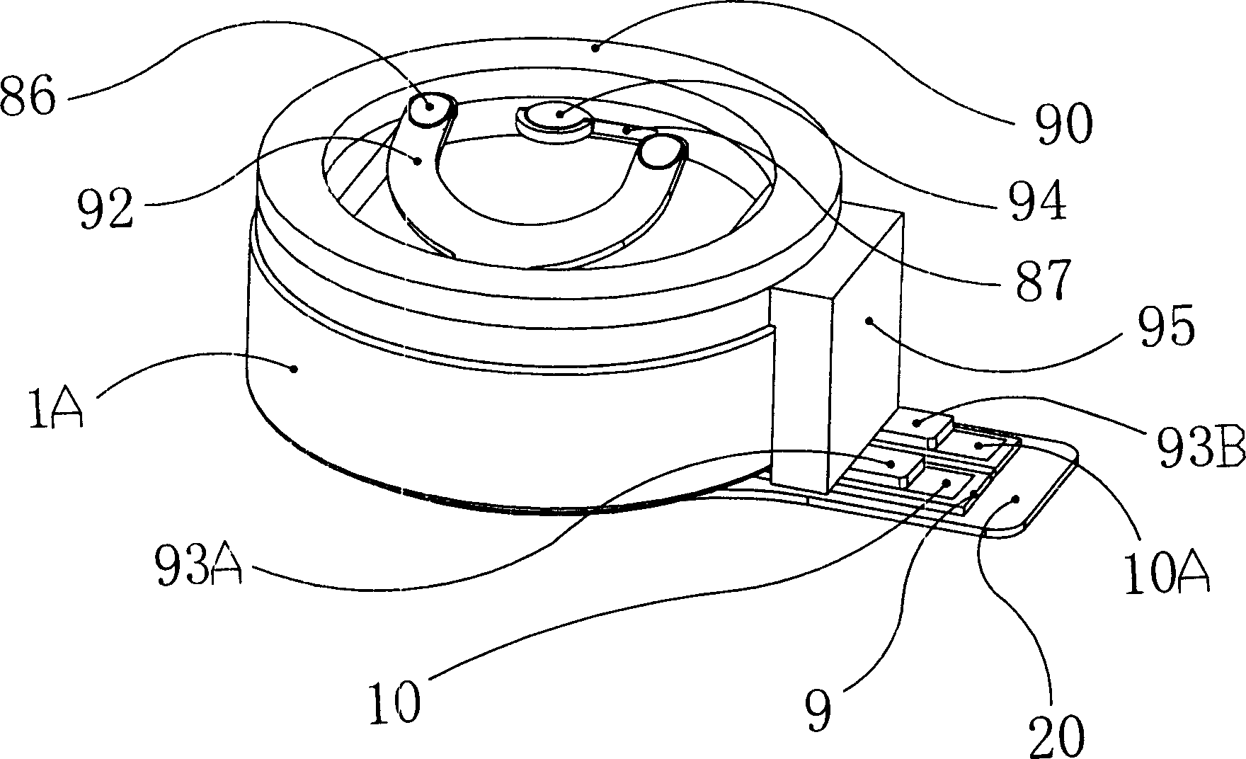 Electric connector of flat type vibration source (1)