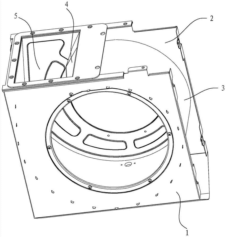 Centrifugal fan volute structure