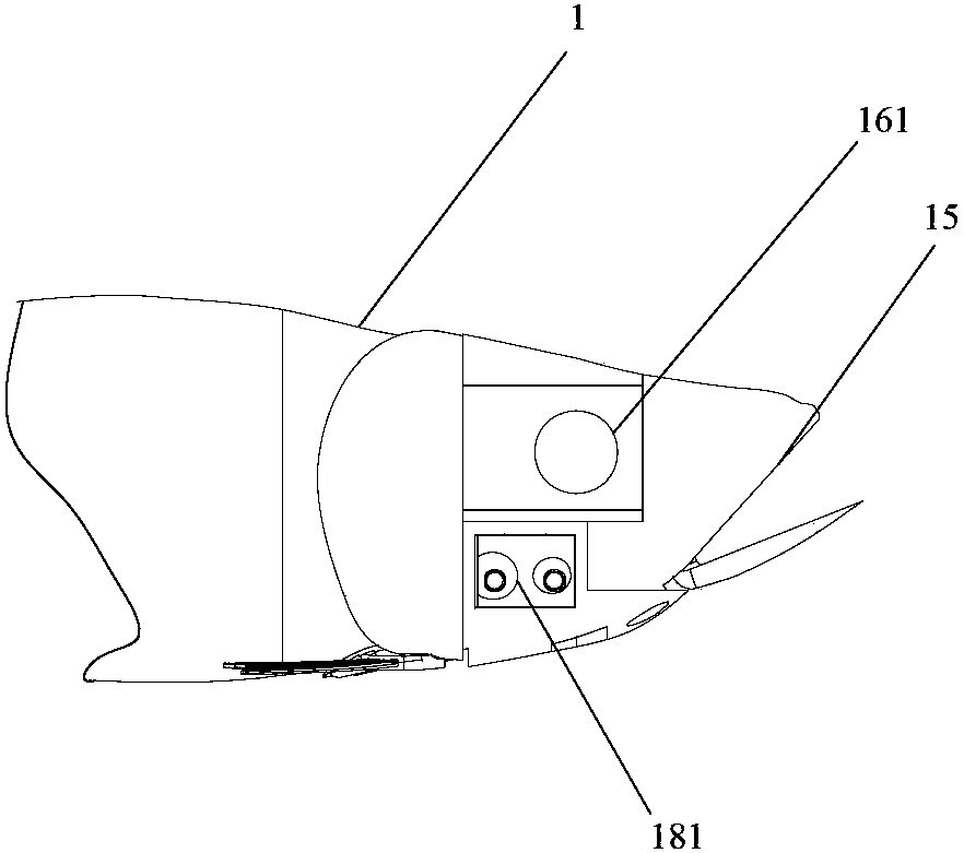 A fish head mechanism of a bionic intelligent robot fish