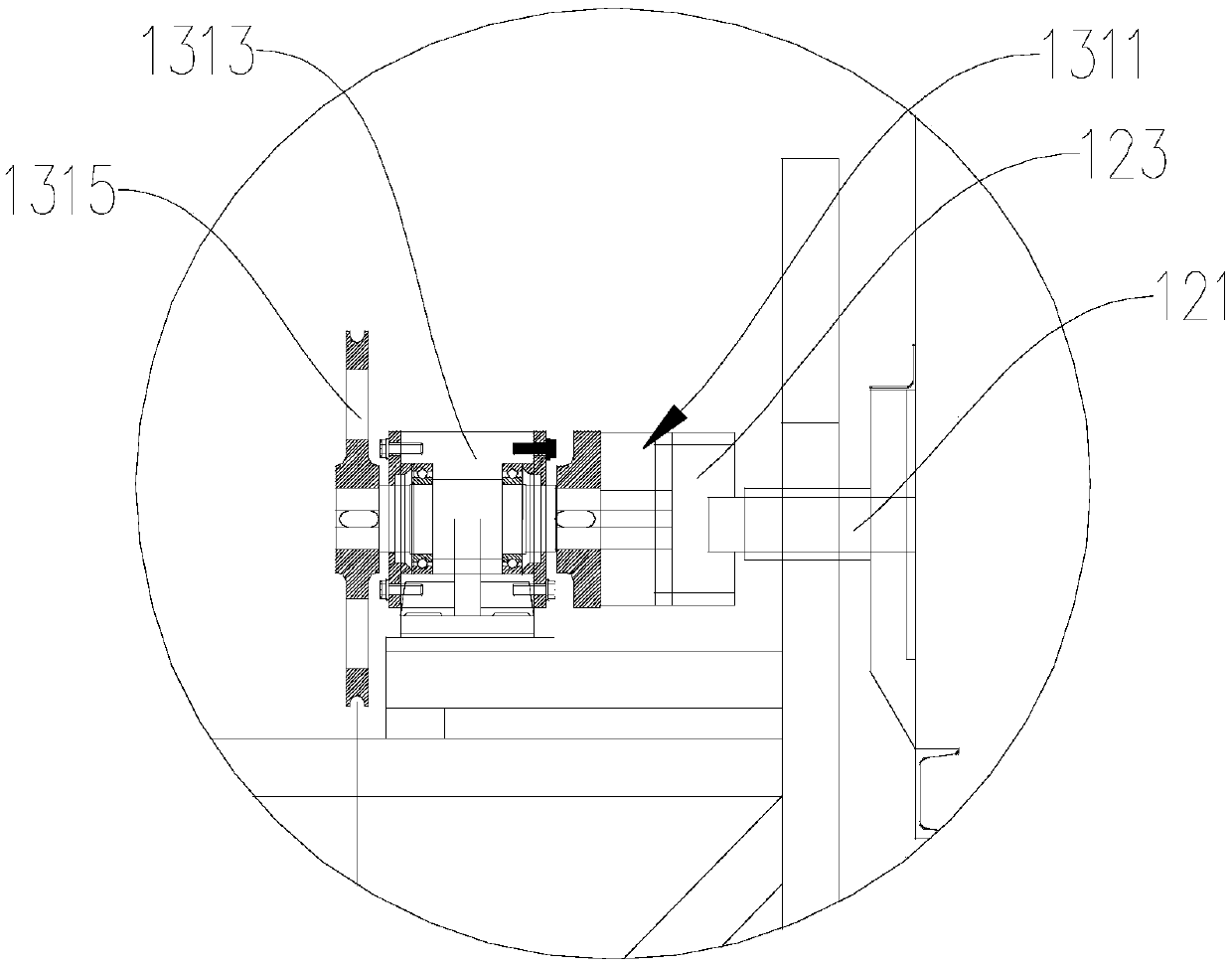 Overturning dumping device and system for tar residues