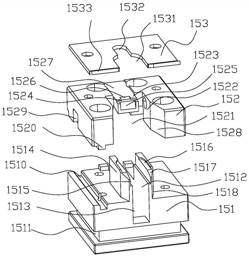 Data transmission wiring terminal contact piece bending device and method