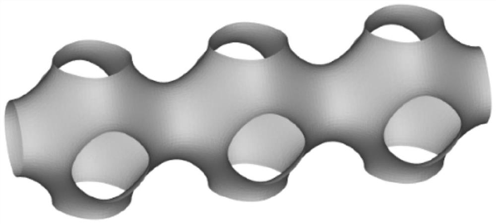 Processing method of TPMS structure with continuous gradient wall thickness based on 3D printing