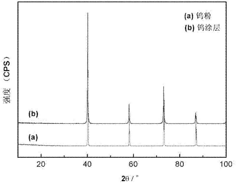 Preparation method of dense tungsten coating