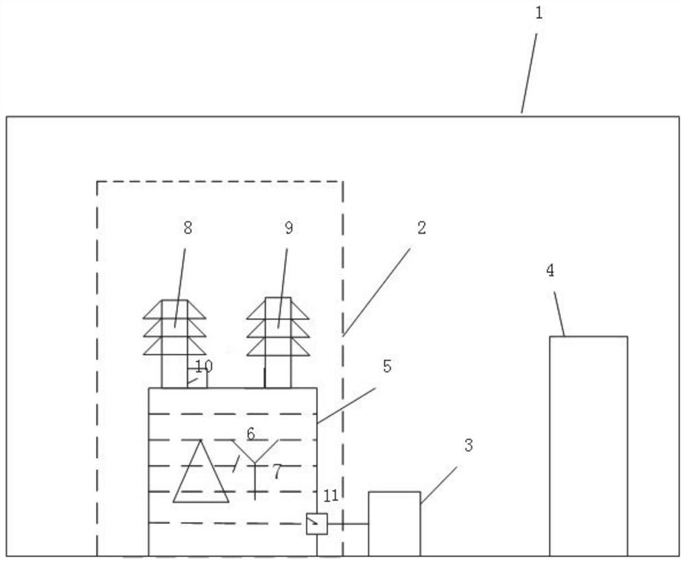 Superconducting air-core transformer and system for changing 35kV neutral point grounding mode of power grid