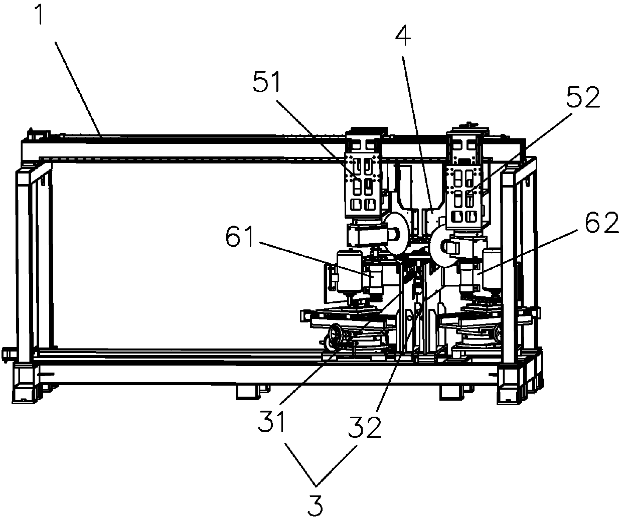 Double-headed automatic oblique tenoning machine