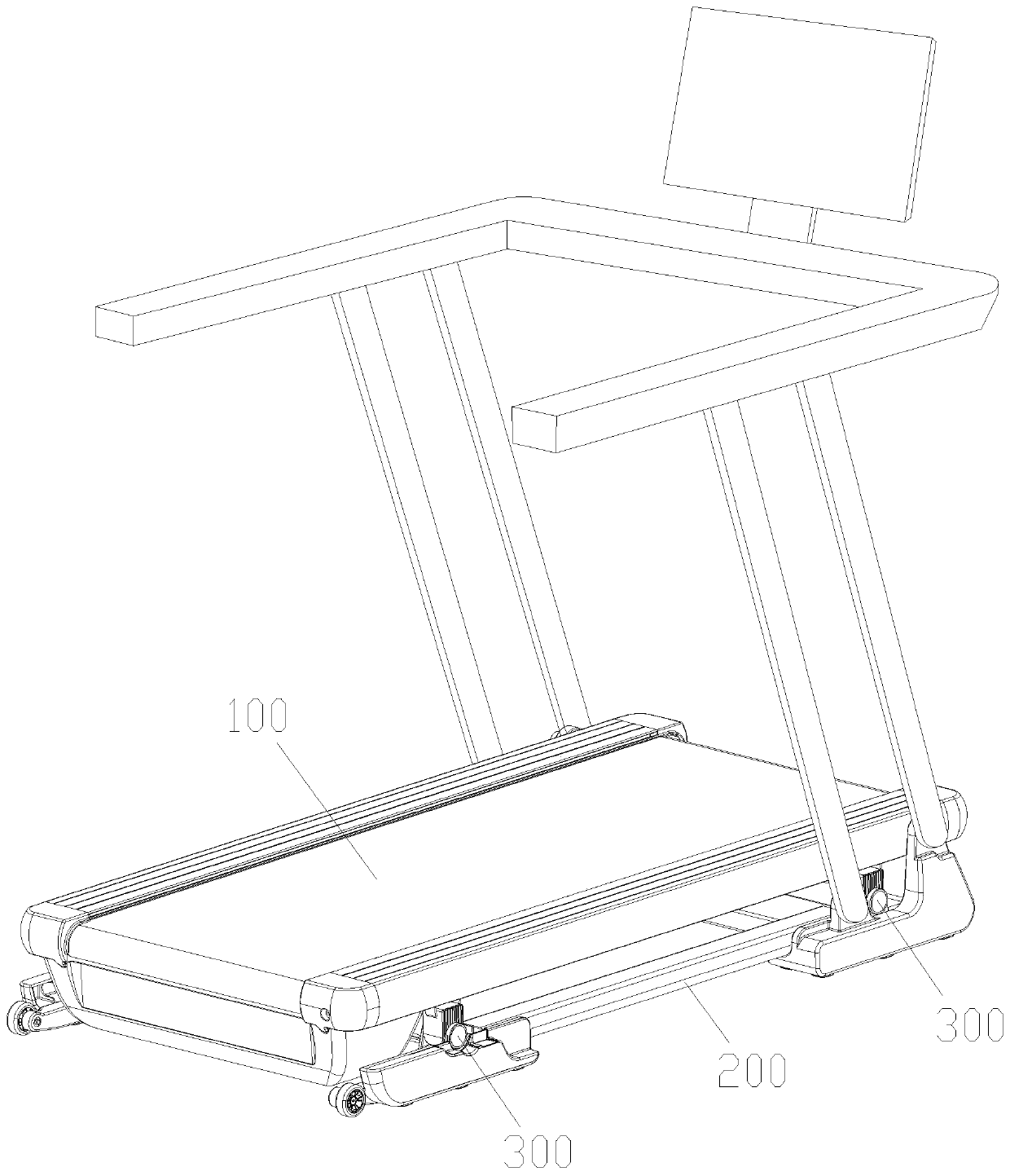 Dual-stage suspension damping structure and method for treadmill