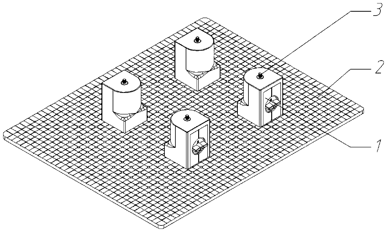 Magnetic-force-based rapid clamping device for measuring shell parts