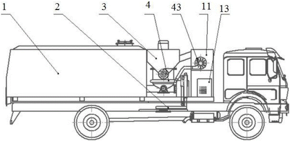 Household garbage smashing, winnowing and compressing transportation car