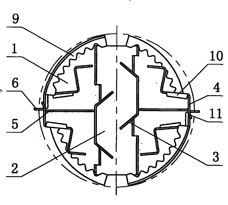 Spherical composite packing