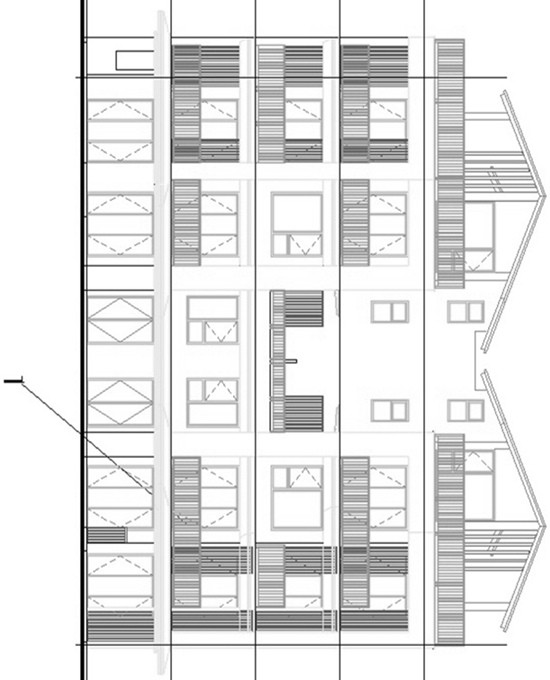 Courtyard type multi-storey residential building