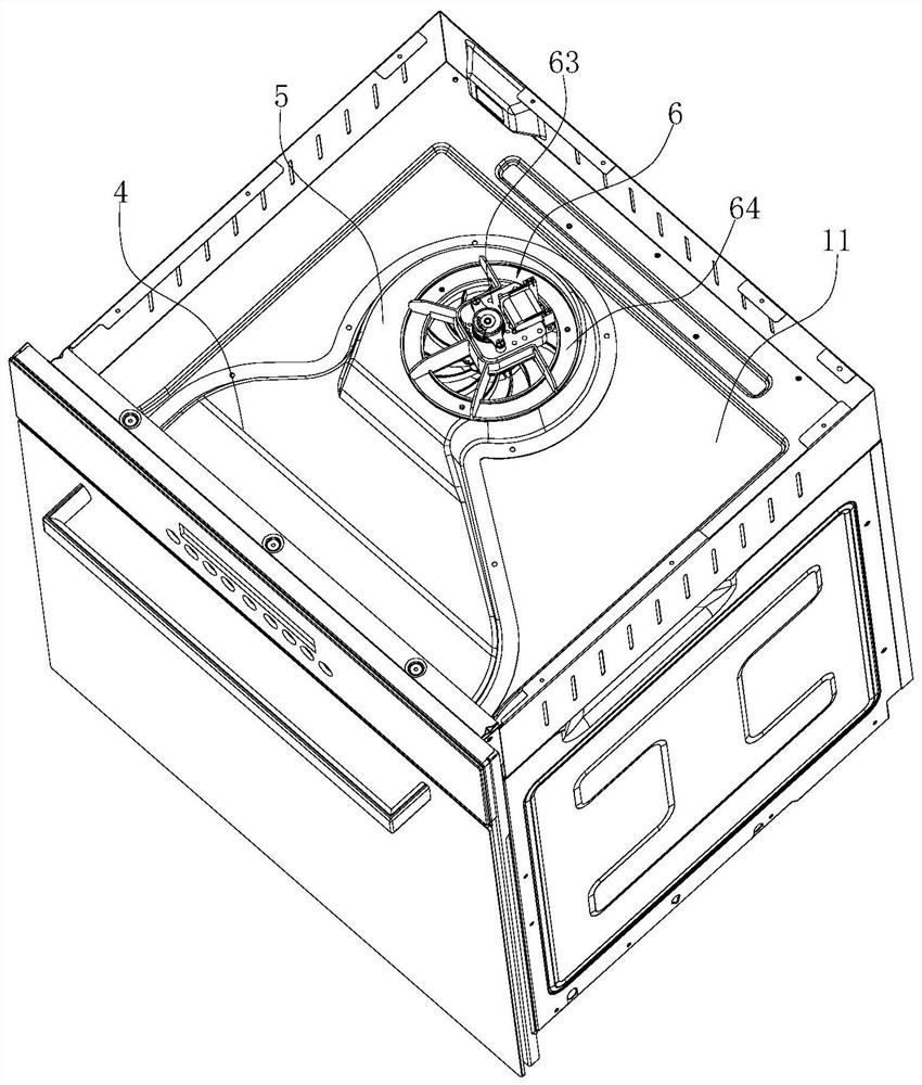 A kind of oven with heat dissipation structure