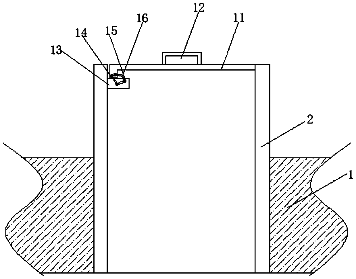 Semi-hidden charging pile protection device for new energy electric vehicle