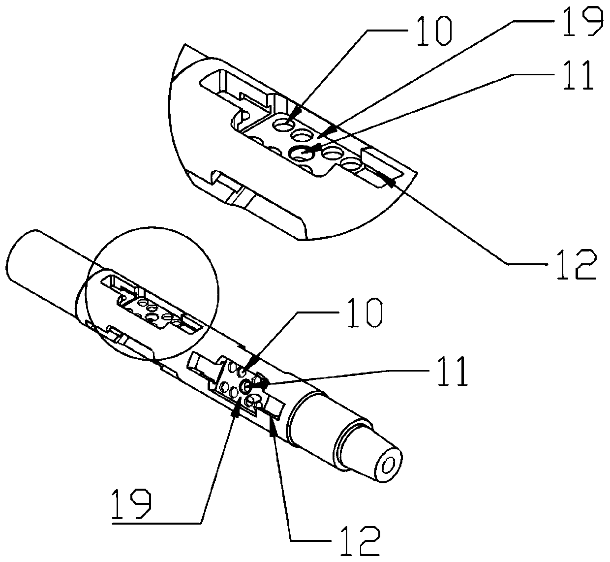 Integrated pitching segmental wall scraper