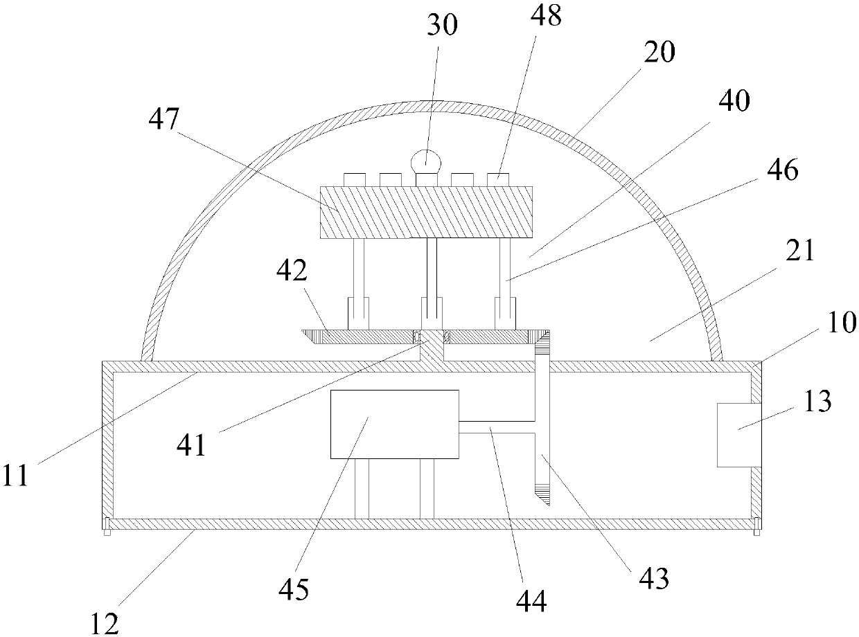 Hemispherical monitoring device