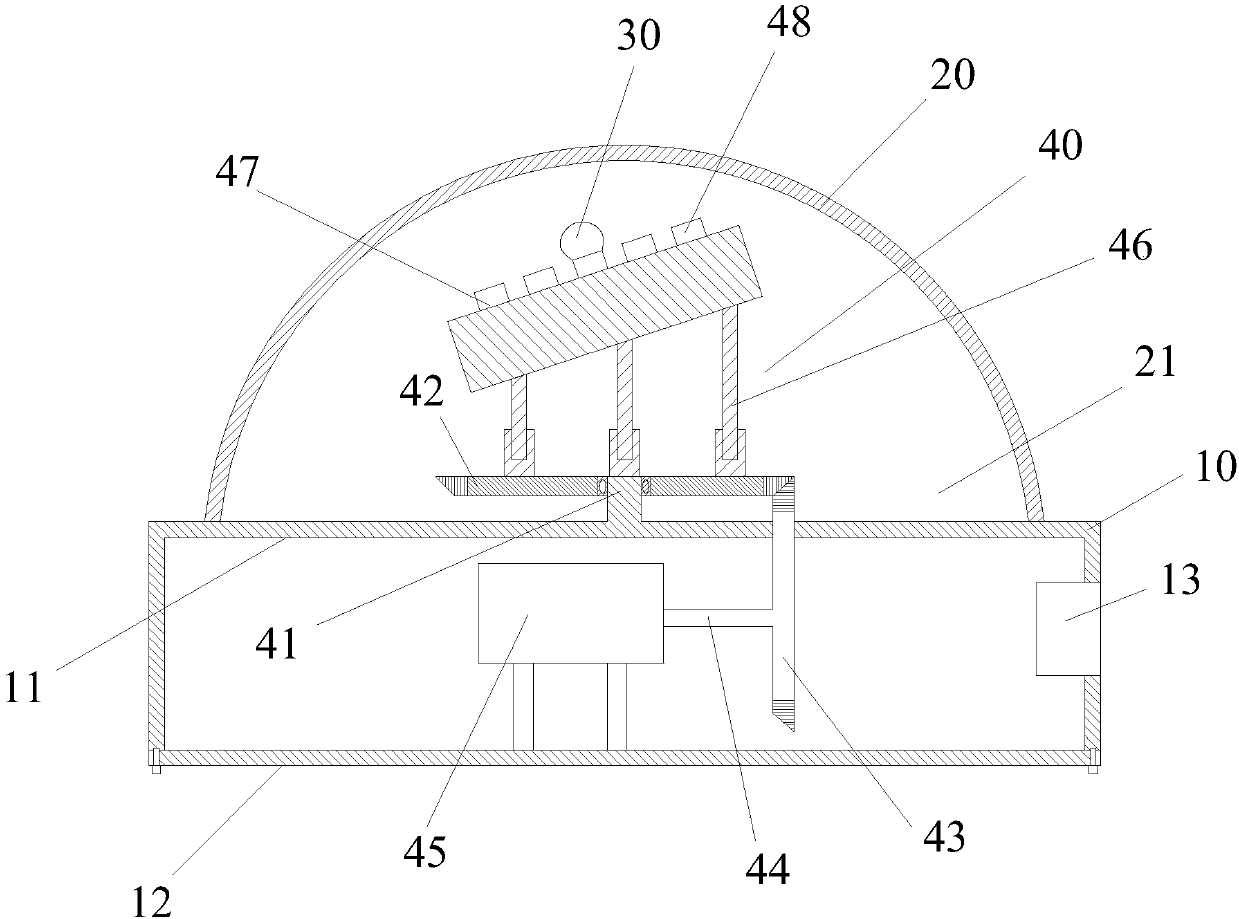 Hemispherical monitoring device