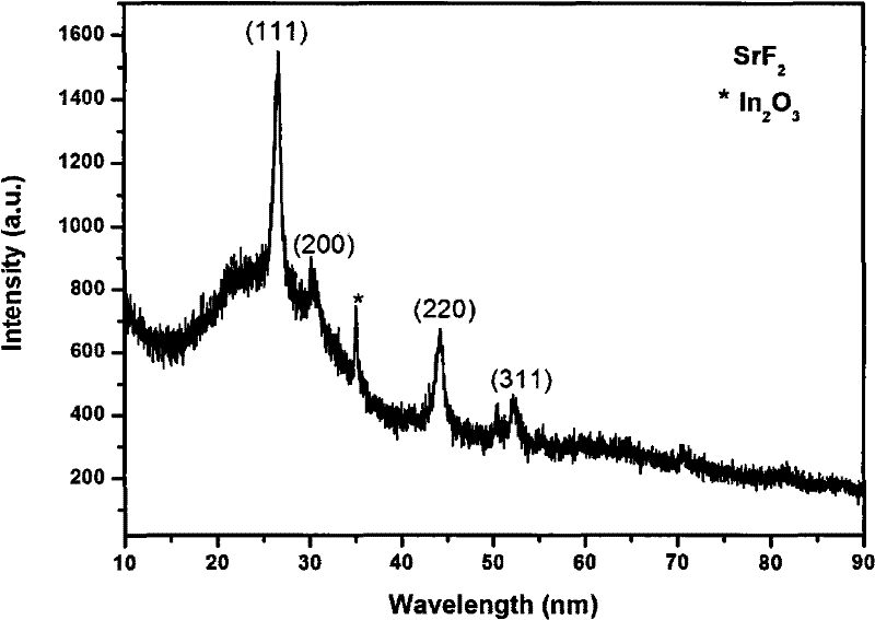 Method for preparing strontium fluoride or rare-earth doped strontium fluoride film by adopting electrolytic deposition