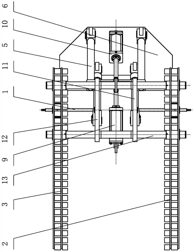 Parallel connecting rod type tire unloading device