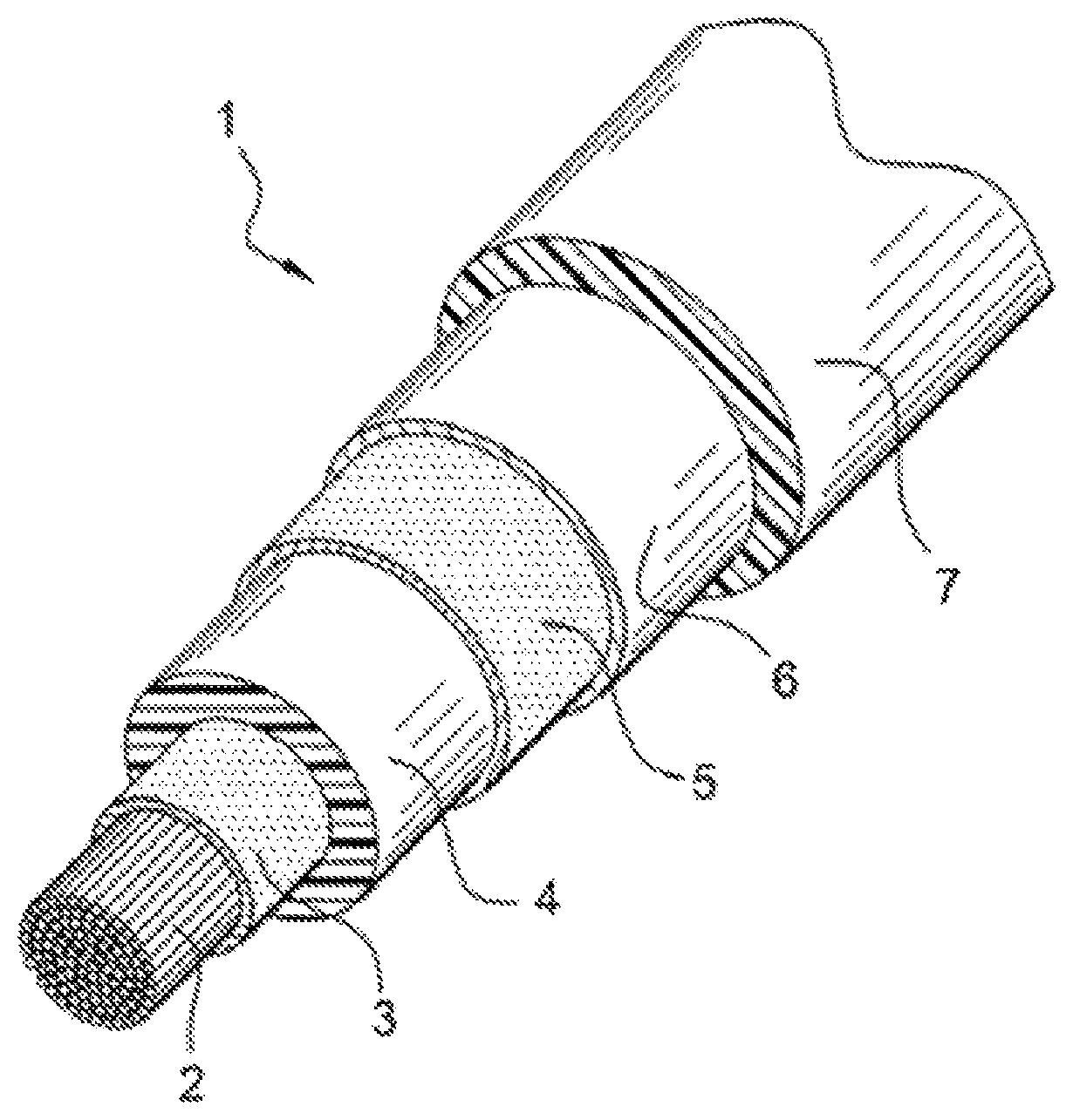 Electric cable with improved temperature ageing resistance