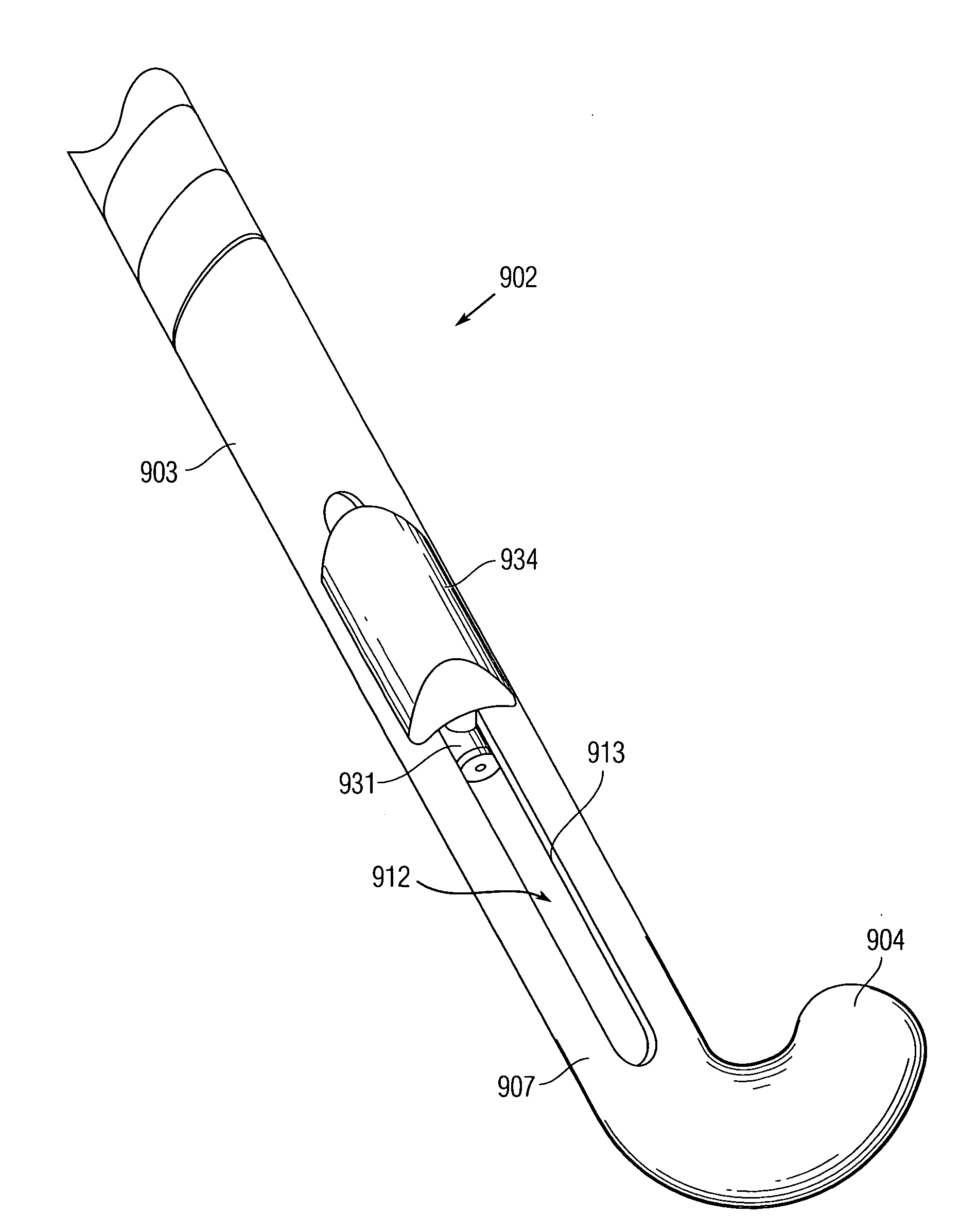 Adjustable weighted field hockey stick