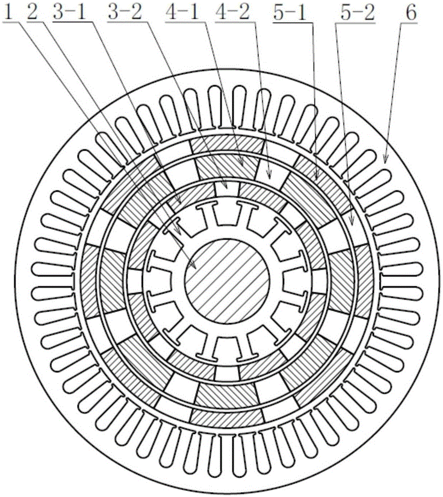 Dual-stator rotating motor