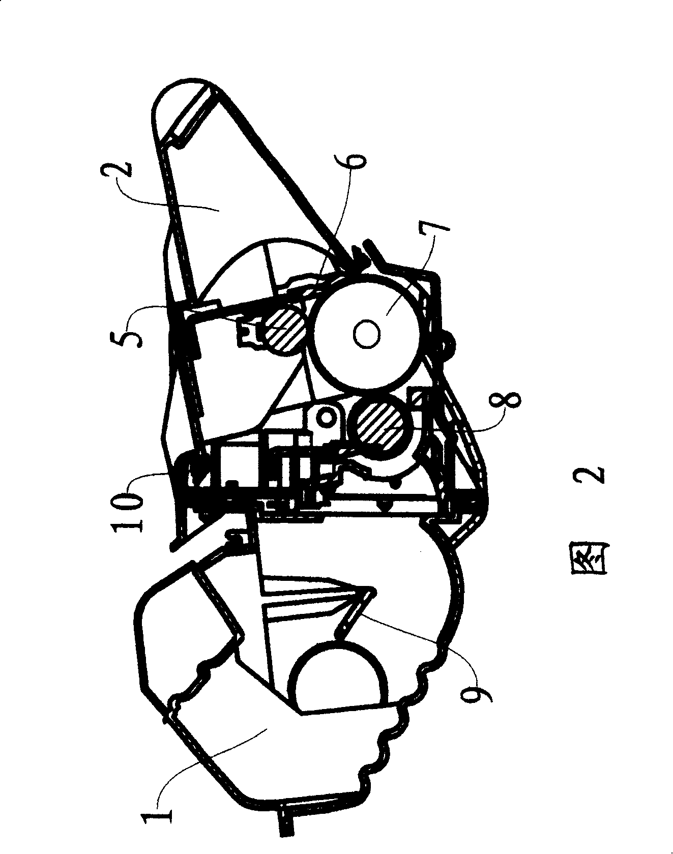 Processing cartridge with power inputting buffer unit