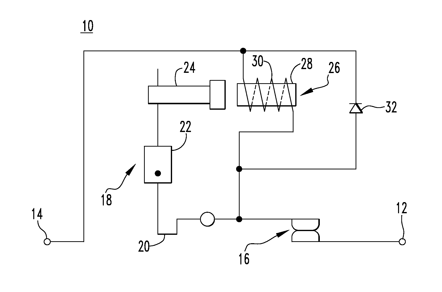 Current direction sensitive circuit interrupter