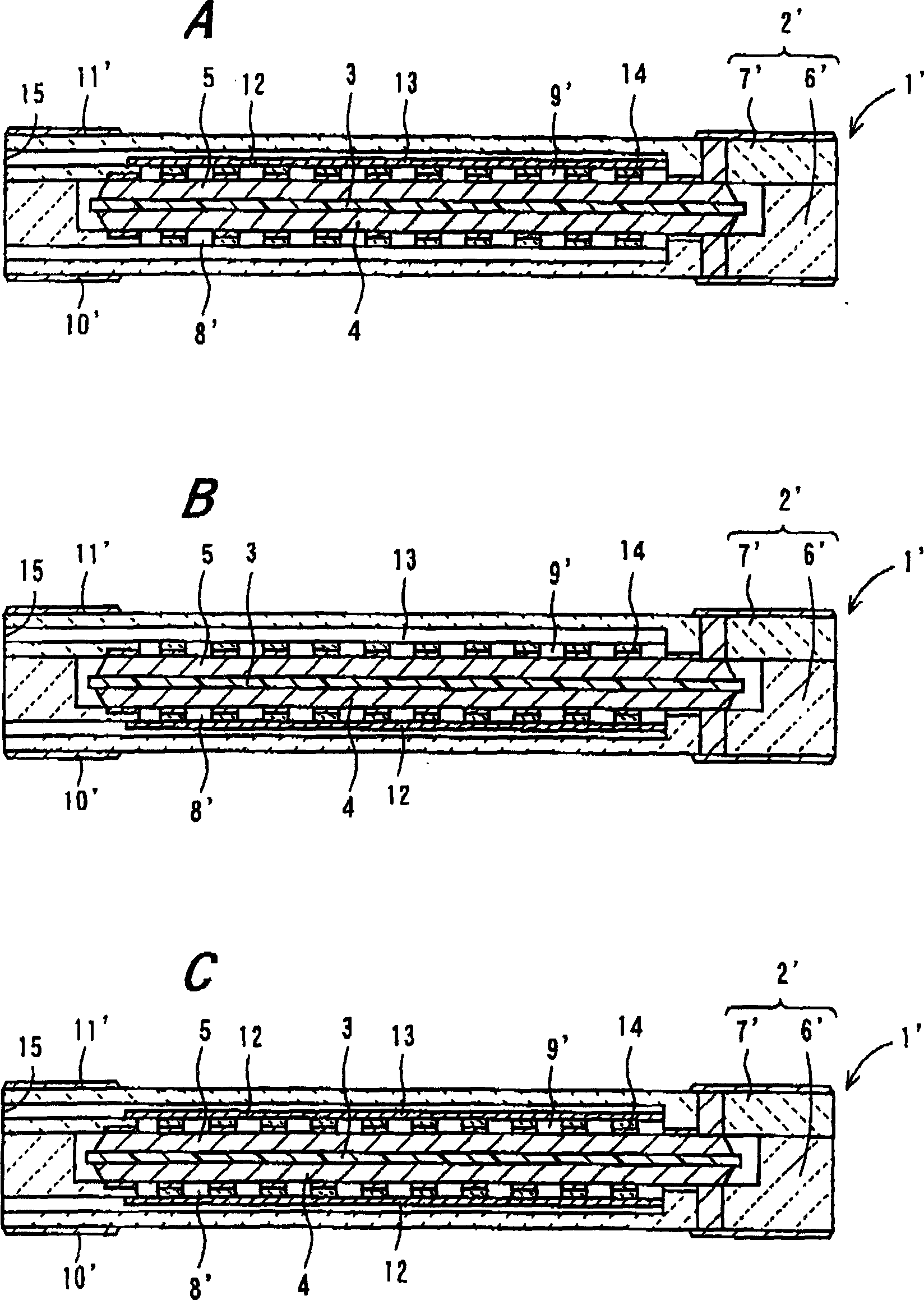 Container for fael cell, fuel cell and electronic apparatus