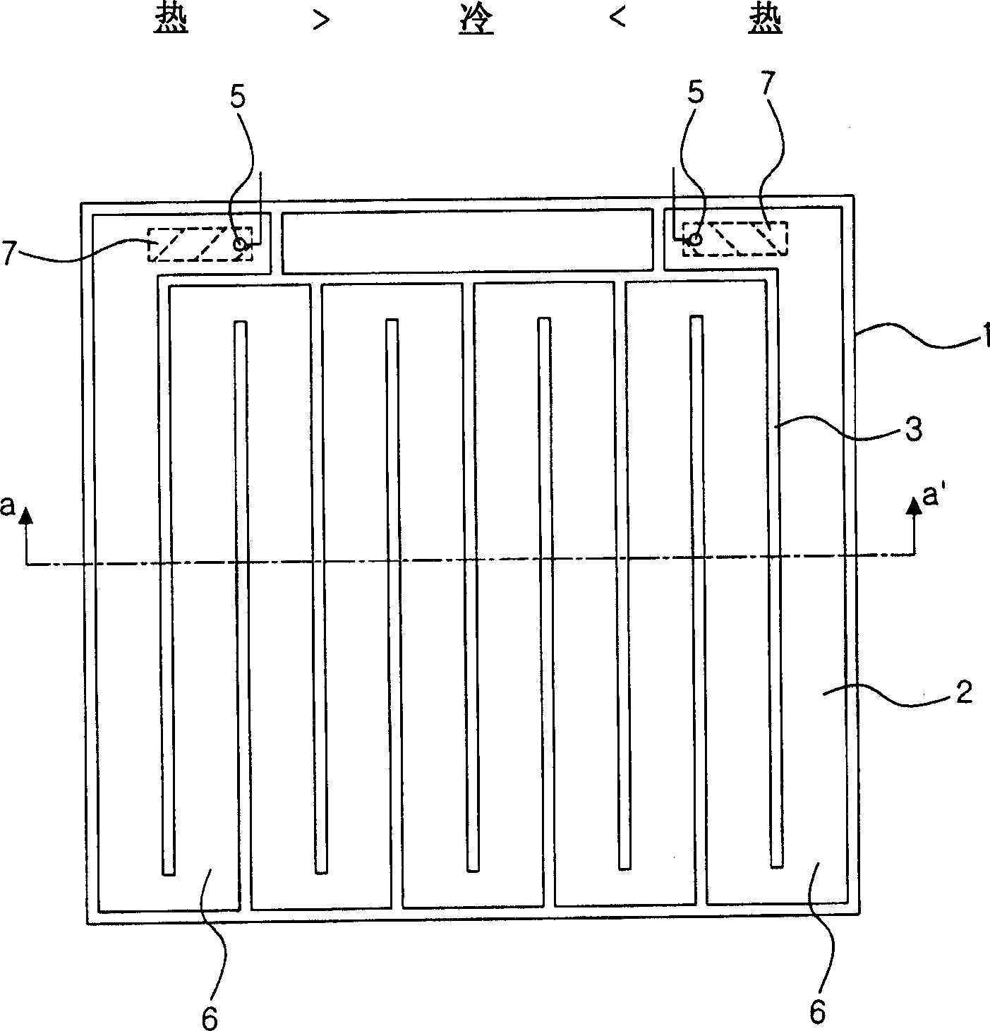 Channel structure of flat fluorescent lamp