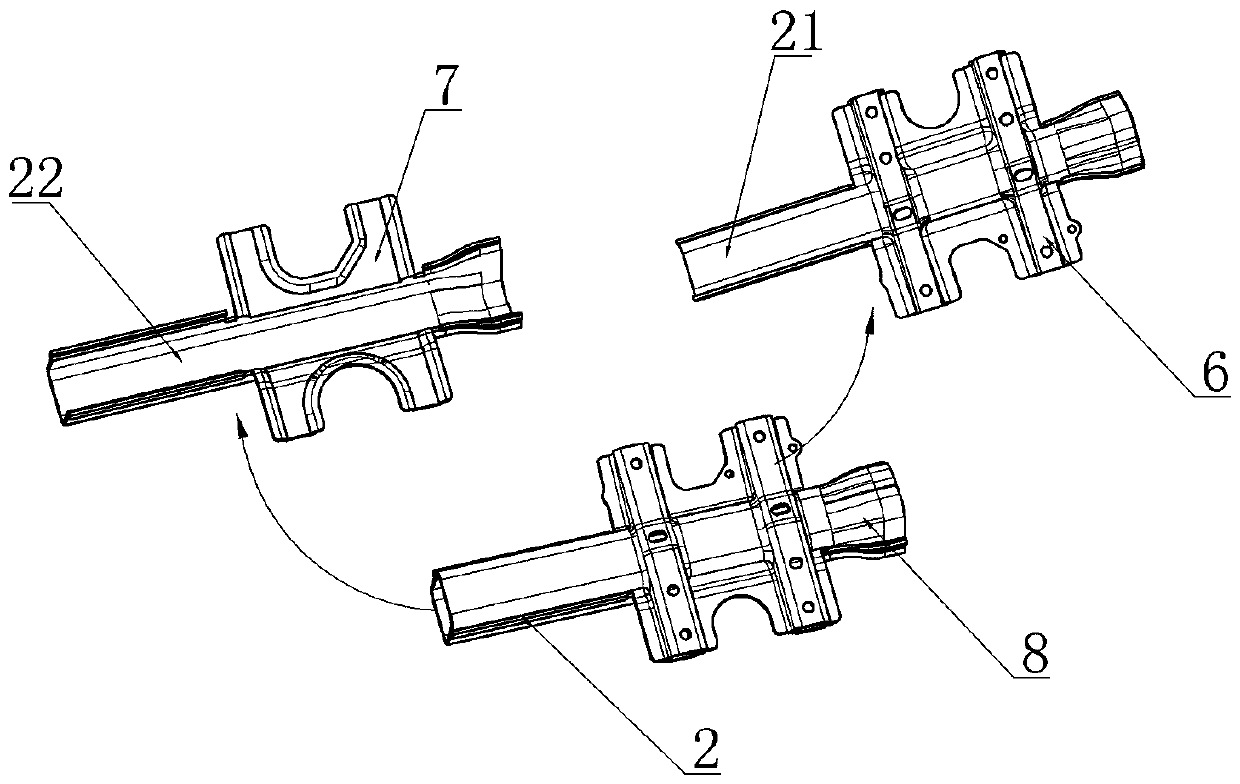 Dashboard beam assembly for pure electric vehicles