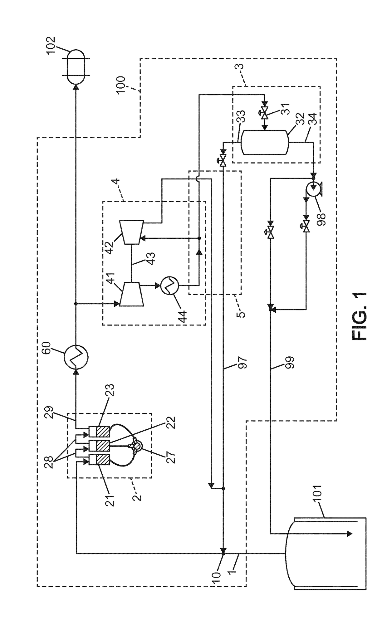 System for liquefying a gas