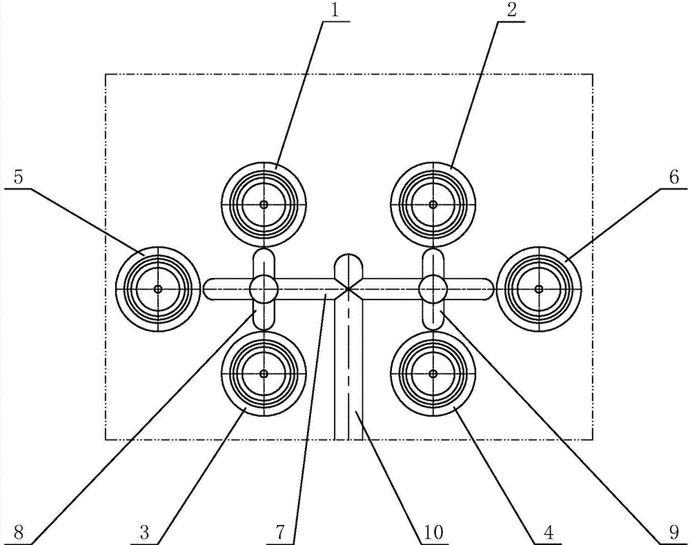 Multi-mold-cavity mold structure