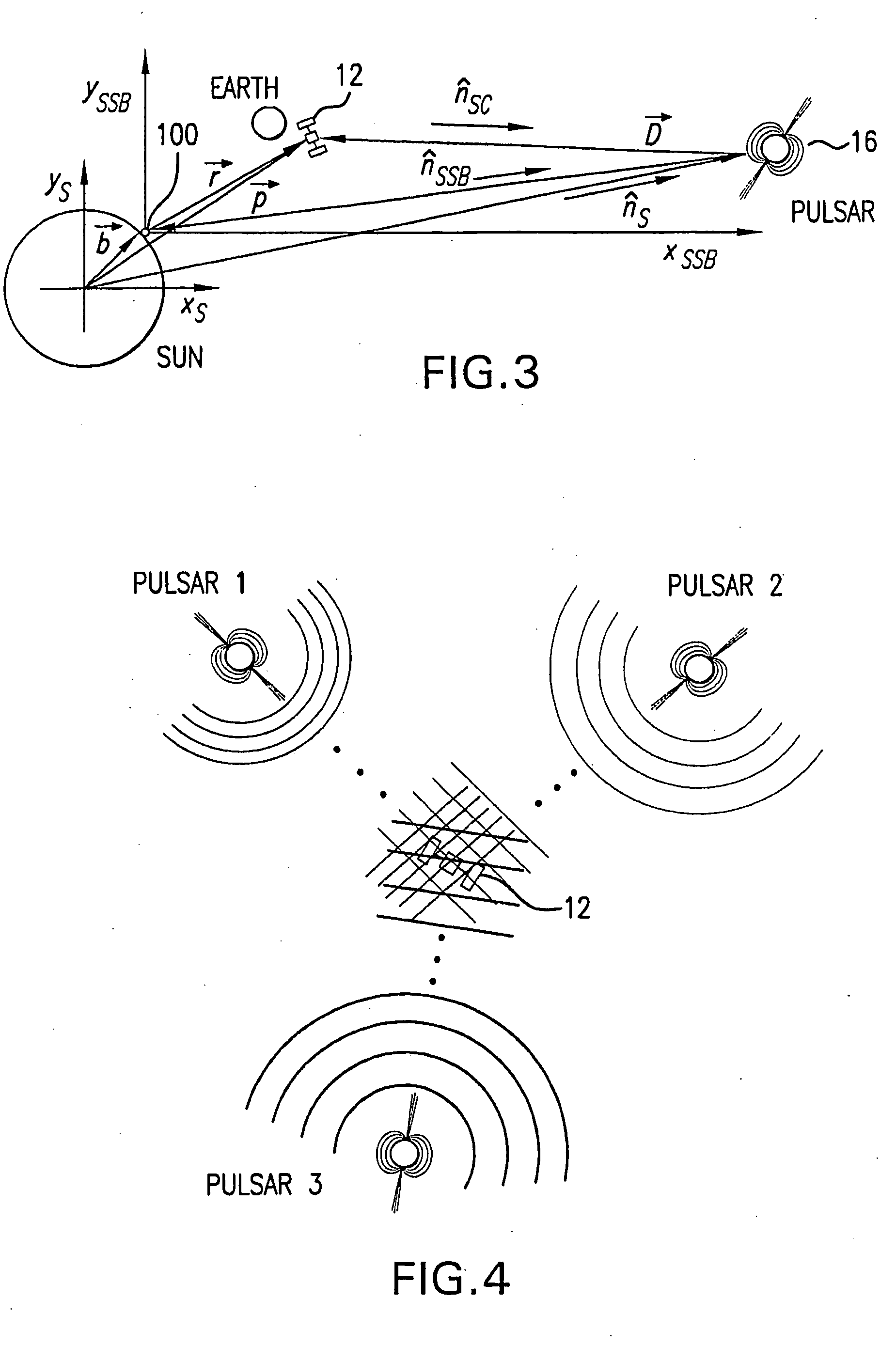 Navigation system and method using modulated celestial radiation sources