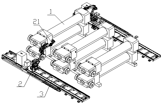 Method for supplementing and applying oil to roller bearing automatically through industrial robot