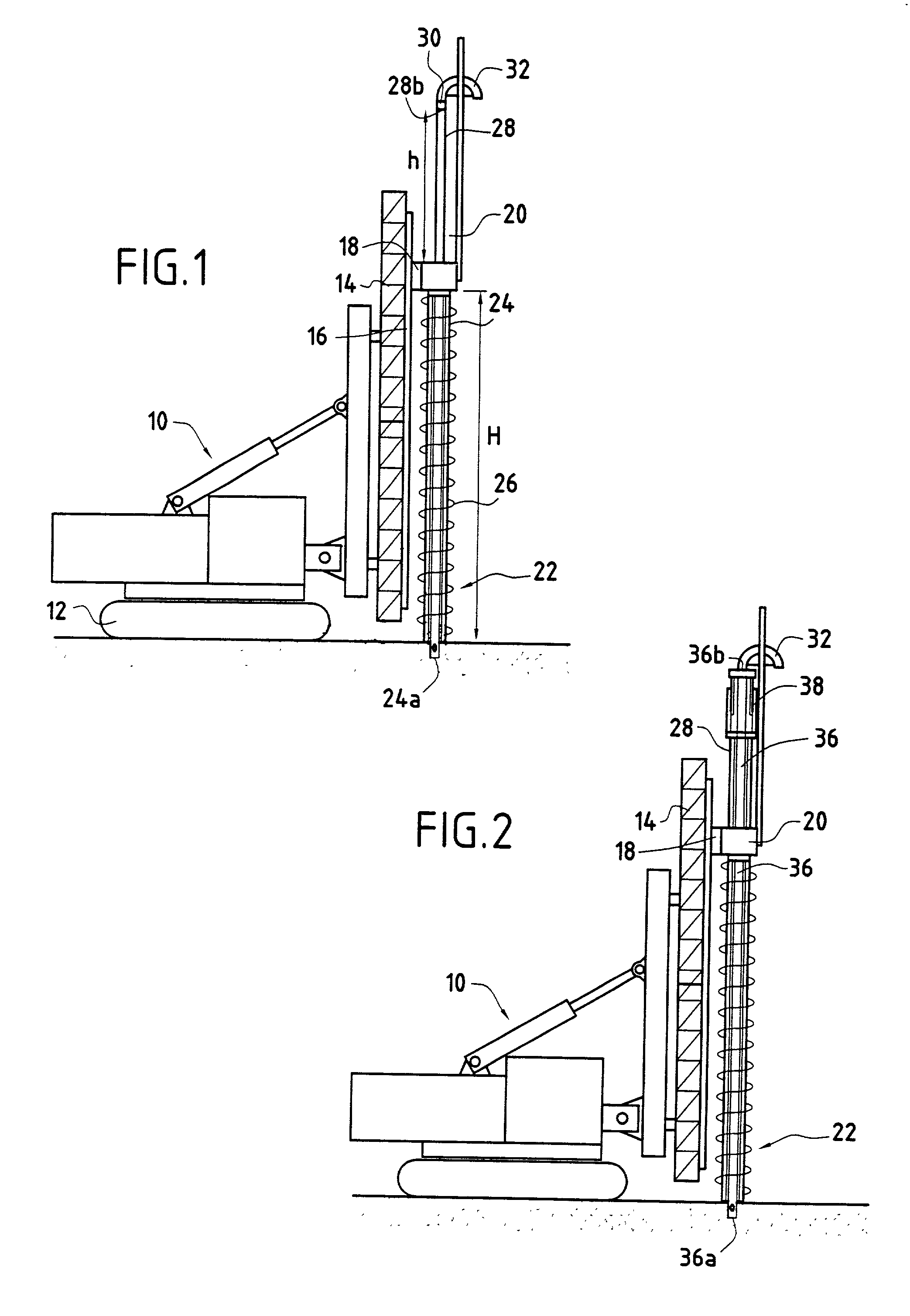 Machine for making bored piles