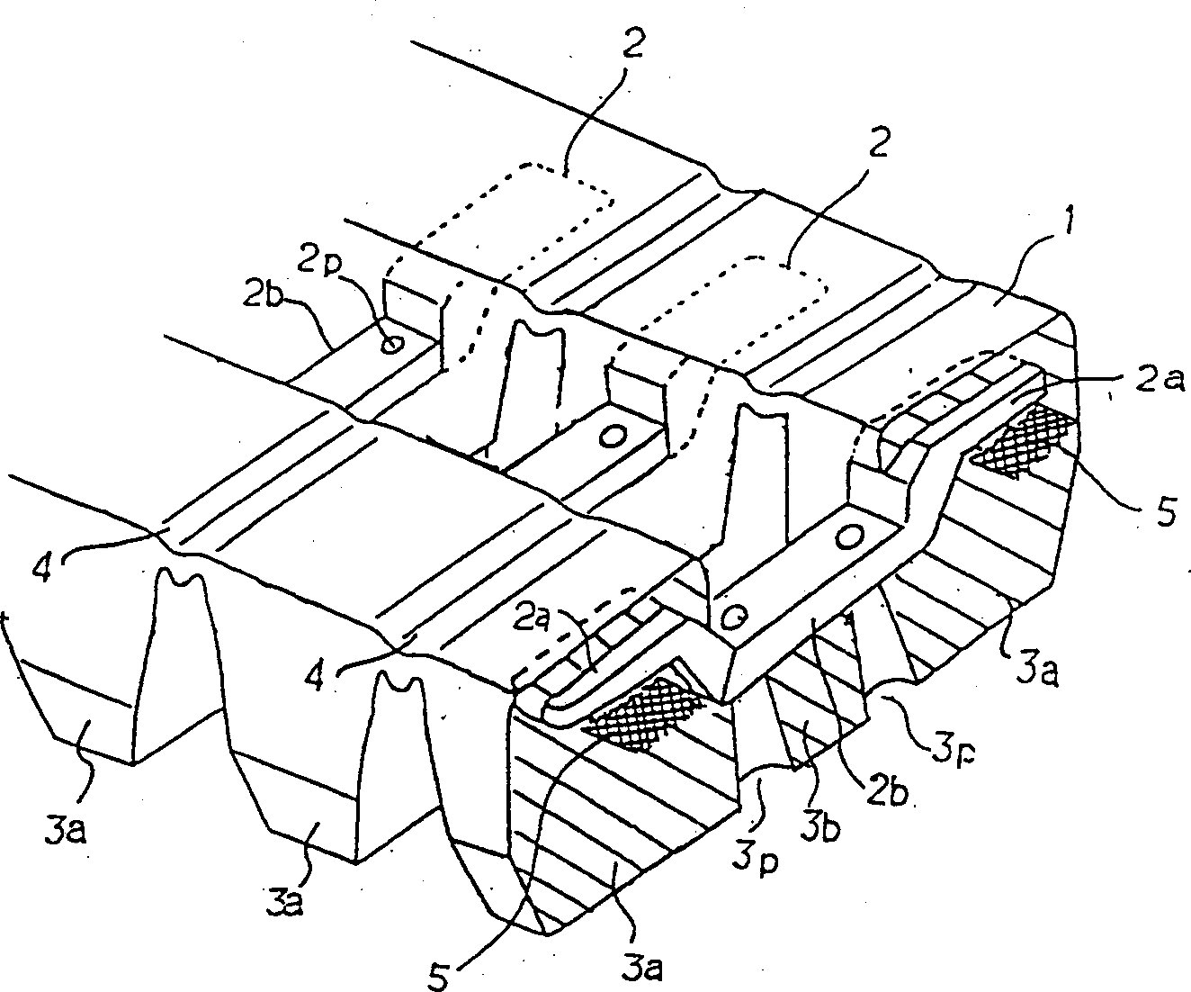 Connecting rod type rubber caterpillar