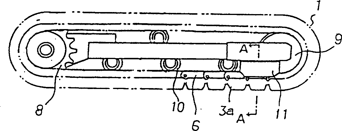 Connecting rod type rubber caterpillar