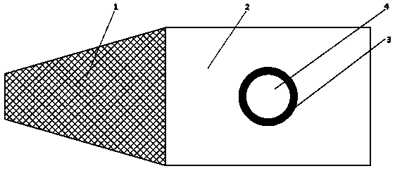 Bucket tooth made of wear-resistant composite material, and preparation method thereof