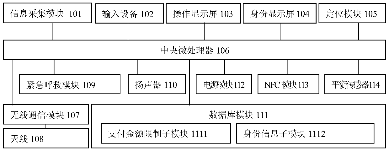 Special electronic payment device for old people