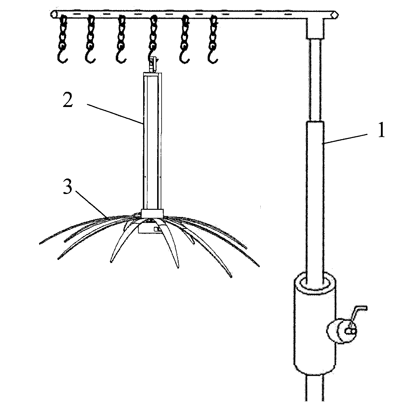 Spindly non-pneumoperitoneum device for single-port laparoscopy