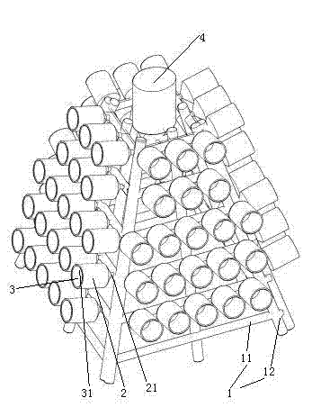 Bottle hole reef in frame structure